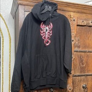 Carolina Chaos Hoodie Grunge Scorpion Graphic Y2K Streetwear Size 2XL